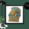 wife ahhotep, queen ahhotep, retro Iahhotep, royal wife ahhotep, Vector ahhotep ii mummy Framed poster