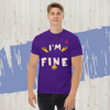 Im fine everythings fine but im, quote I am fine retro i'm fine vector im fine fashion я в порядке je vais bien Men's classic tee