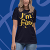 Im fine everythings fine but im, fashion lifestyle quote I am fine retro i'm fine vector im fine fashion я в порядке je vais bien desingWomen's Relaxed T-Shirt