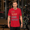 Eat Sleep Game Repeat Unisex t-shirt