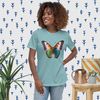 Monarch butterfly graphic print design illustration monarch Butterfly motif Бабочка-монарх Monarque papillon Women's Relaxed T-Shirt