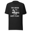 Unisex 'The Beach is My Happy Place' Printed T-Shirt in Variety of Bright Colors