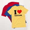 Red Heart I Love Taylor T-Shirt - Unisex t-shirt