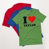 Red Heart I Love Taylor T-Shirt - Unisex t-shirt