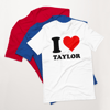 Red Heart I Love Taylor T-Shirt - Unisex t-shirt