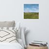 Calm landscape Digital art Giclee print Blue green art Field art Grass art Calm wall decor Calm poster