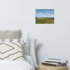 Calm landscape Digital art Giclee print Blue green art Field art Grass art Calm wall decor Calm poster