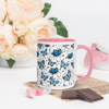 Blue Butterflies Seamless Pattern Coffee Mug with Color Inside