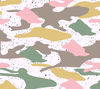 Modern Girly Camo Mix Colored Seamless Pattern All-Over Print Crop Tee