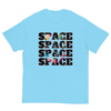 Space Inscription Astronaut With Balloons in Space Men's classic tee