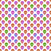 Colorful Skulls Seamless Pattern Women’s Recycled Athletic Shorts