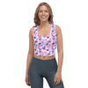 Cartoon Love Hearts Pattern Crop Top