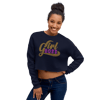 Girl Boss Rhinestone Funny Crop Sweatshirt