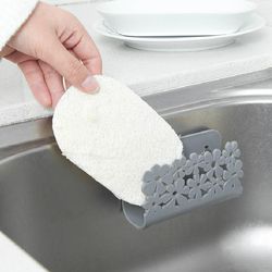 1pc Kitchen Sink Sponge Holder,with Removable Drain Tray,for Sponges, Dish  soap