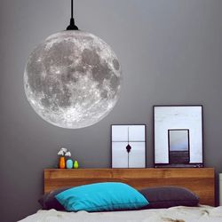 full moon 3d hanging lamp