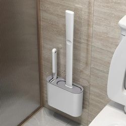 wall-mounted toilet brush & plunger set - modern, space-saving design!