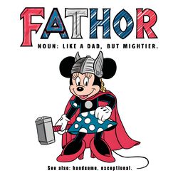 minnie mouse fathor like a dad but mightier png