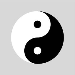 yin yang simbol. black and white