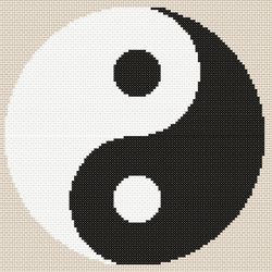 yin yang sign. cross stitch patterns svg, pdf files. digital download