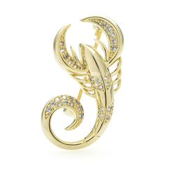 scorpion brooch, spider lover gift, zodiac sign jewelry, silver or gold color, insect pin