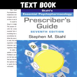 prescriber's guide stahl's essential psychopharmacology 7th edition by stahl test bank