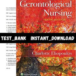 gerontological nursing 10th edition eliopoulos test bank