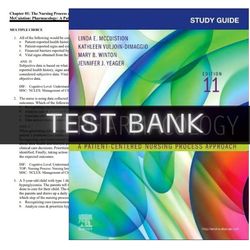 pharmacology 11th edition mccuistion test bank