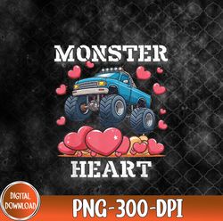 valentines day toddler monster big heart truck, valentines day png, big heart truck png, png, sublimation design