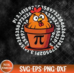 chicken pot pi day s math teacher svg, eps, png, dxf, digital download