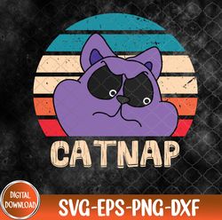 funny vintage angry critters catnap dogday lover svg, eps, png, digital download