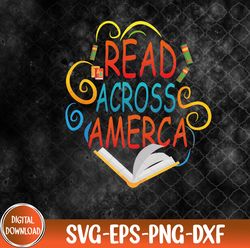 reads across america reading teacher books reader svg, eps, png, dxf