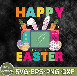 happy easter video game bunny gaming controller gamer svg, eps, png, dxf