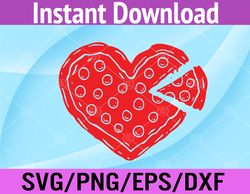 pizza heart valentines day cool fast food love svg, eps, png, dxf, digital download