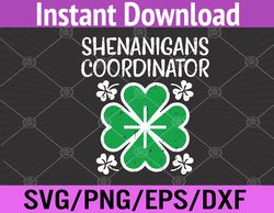 shenanigans coordinator funny st patricks day teacher svg, eps, png, dxf, digital download