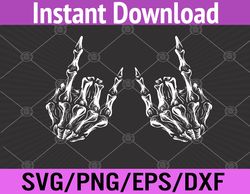 rock on rock star skeleton hands svg, eps, png, dxf, digital download