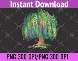 mardi gras graphic bead-tree bourbon street png digital download