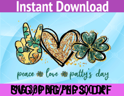 funny peace love patty's day st patrick's day png digital download