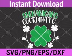 shenanigans coordinator funny st patricks day teacher svg, eps, png, dxf, digital download