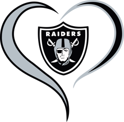 las vegas raiders heart logo football svg, las vegas raiders svg, nfl svg, nfl logo svg, sport team svg digital download