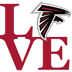 atlanta falcons love football team svg, atlanta falcons svg, nfl svg, nfl logo svg, sport team svg digital download