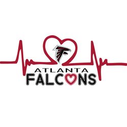 atlanta falcons heart life football nfl svg, atlanta falcons svg, nfl svg, nfl logo svg, sport team svg digital download