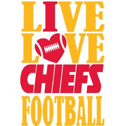 live love chiefs team football svg, kansas city chiefs svg, nfl svg, nfl logo svg, sport team svg digital download