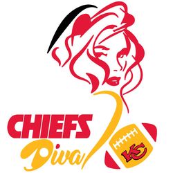 diva chiefs team football svg, kansas city chiefs svg, nfl svg, nfl logo svg, sport team svg digital download