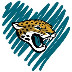 heart jaguar logo team football svg, jacksonville jaguars svg, nfl svg, nfl logo svg, sport team svg digital download