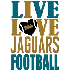 live love jaguar team football svg, jacksonville jaguars svg, nfl svg, nfl logo svg, sport team svg digital download