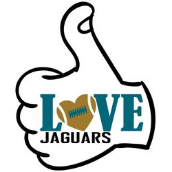 like love jaguar team football svg, jacksonville jaguars svg, nfl svg, nfl logo svg, sport team svg digital download