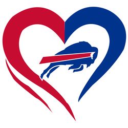 heart bills football svg, buffalo bills logo svg, nfl svg, nfl logo svg, sport team svg digital download