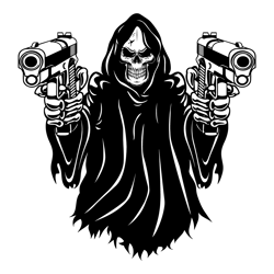 grim reaper pistols svg png , skeleton svg , death svg , horror t-shirt , grim reaper shirt , halloween svg , skull svg
