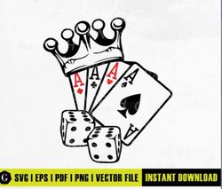 playing cards svg | poker cards svg | aces svg | royal flush clip art | cards clip art | poker cards cut files cricut si