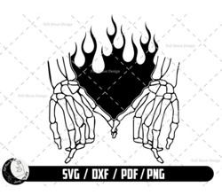 skeleton hand svg, couple shirt svg, heart skeletons svg, digital download